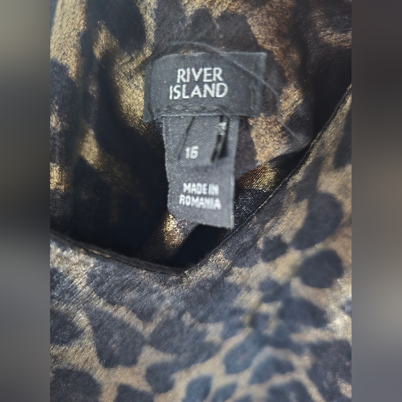 River Island Animal Print Satin dress size 16 - Picture 4 of 4